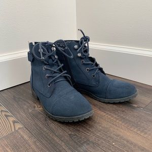 Madden girl navy blue combat boots